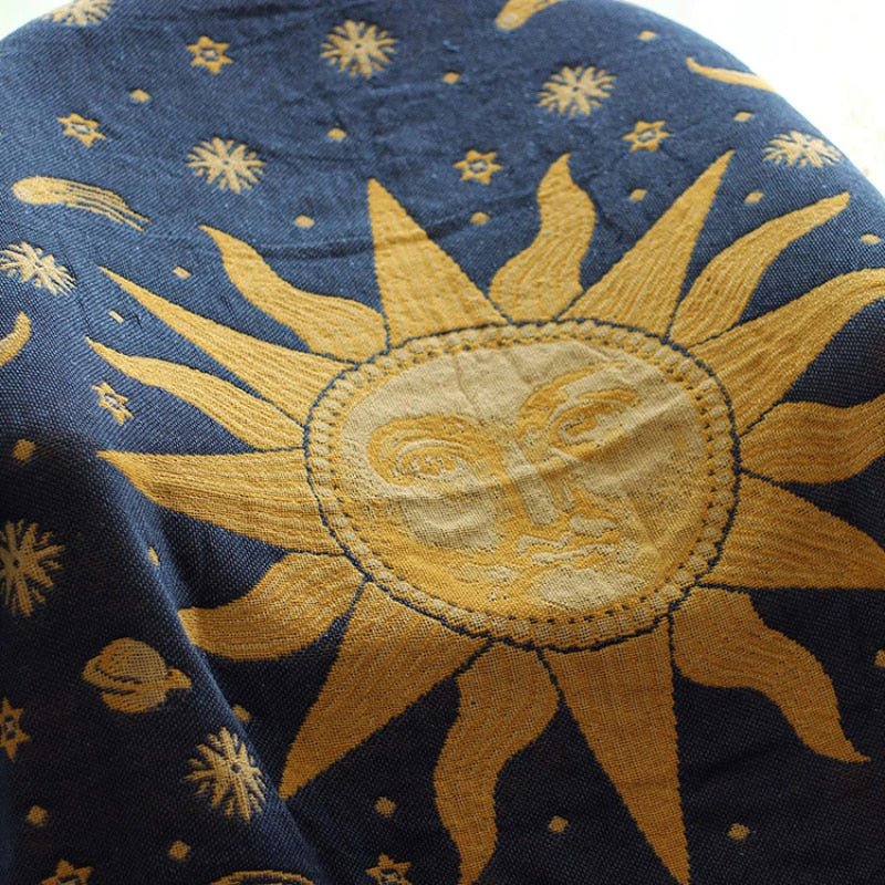 Aesthetic Night Sun Blanket