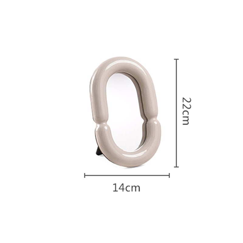 Aesthetic Oval Decorative Mirror
