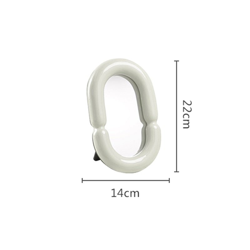 Aesthetic Oval Decorative Mirror