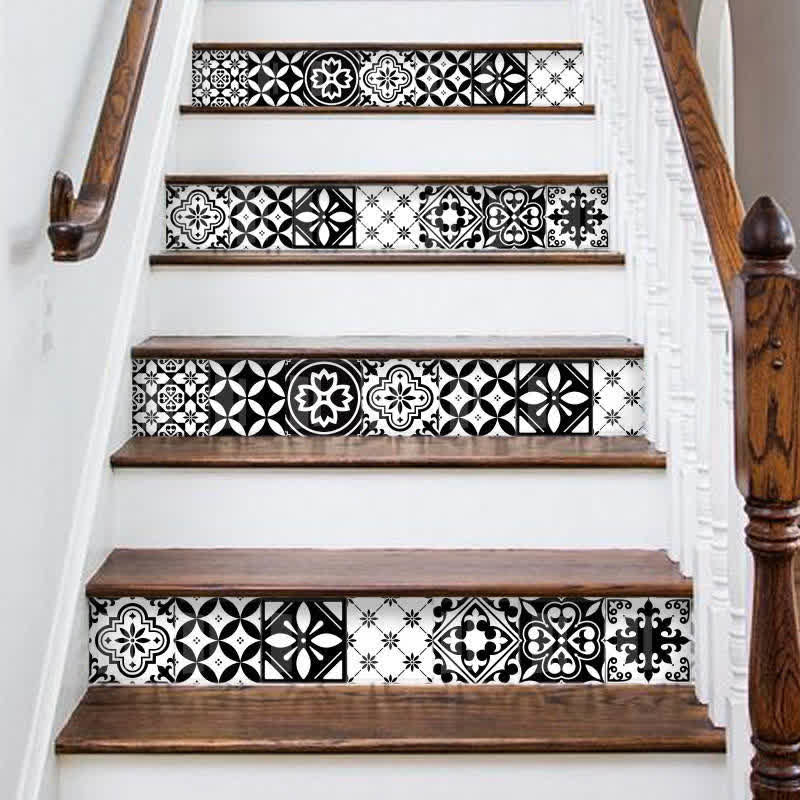 Balck Mixed Pattern Peel & Stick Wallpaper (10PCS)