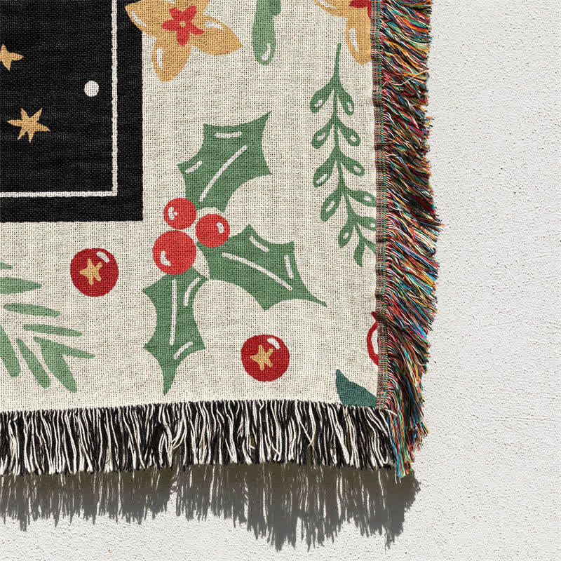 "Joy To The World" Tassel Blanket