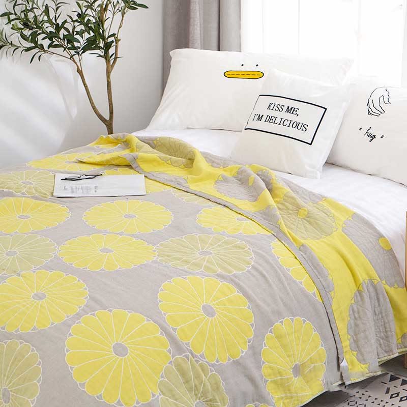 Blooming Flower Four Layers Summer Quilt