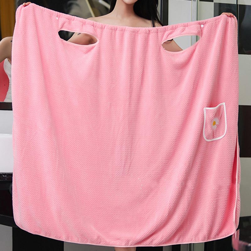Bath Wrap Bath Cover Up with Pocket