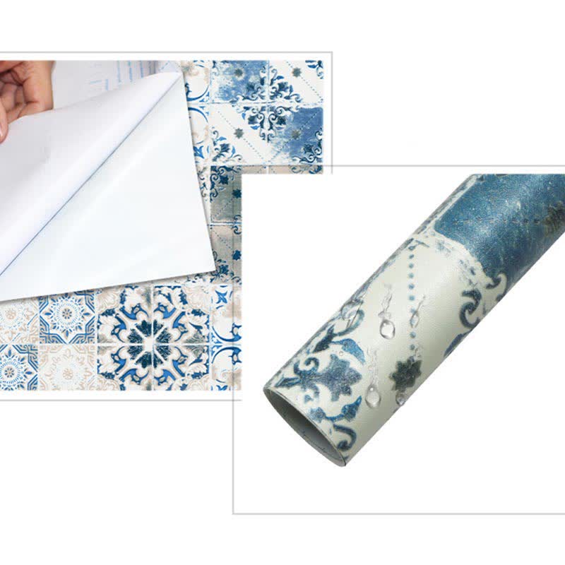 Blue Pattern Peel & Stick Wallpaper (1 roll)