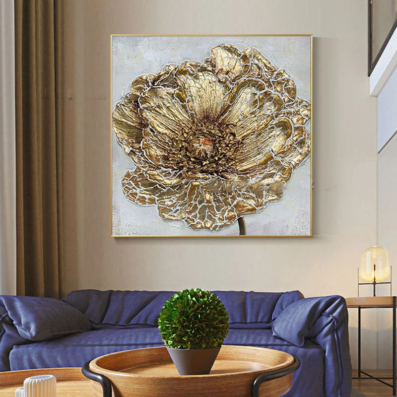 Beauty in Gold Hand Painted Canvas