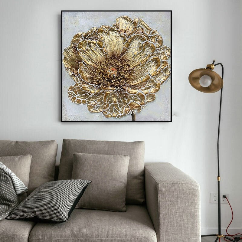 Beauty in Gold Hand Painted Canvas