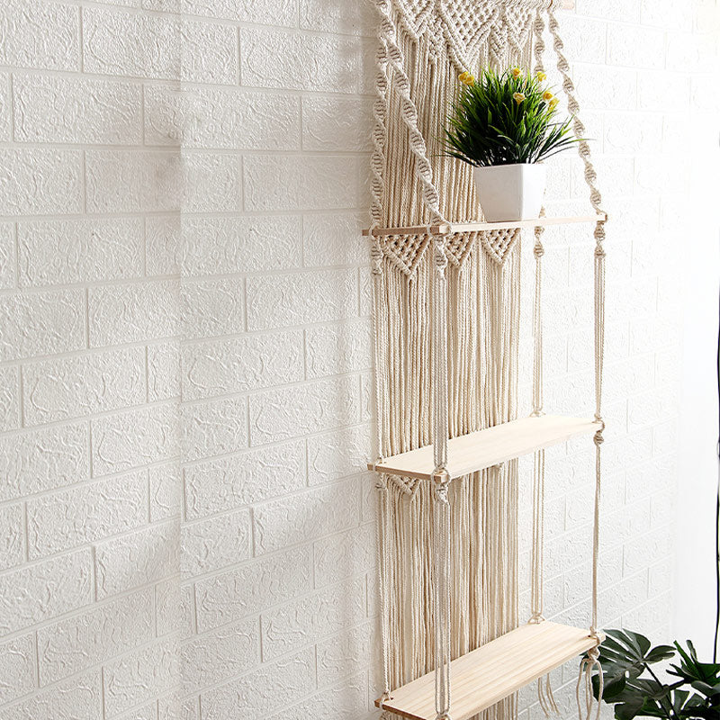 Bohemia Handmade Plant Holder with Wooden Board