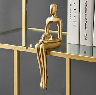 Bilboa Gold Shelf Statues