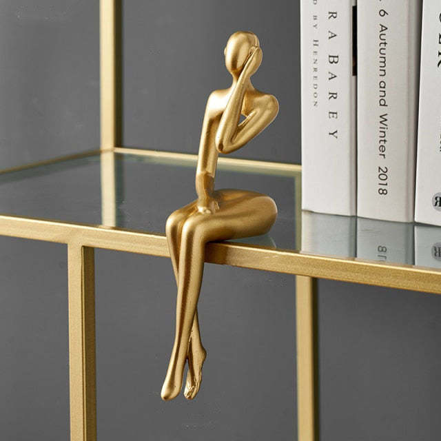 Bilboa Gold Shelf Statues