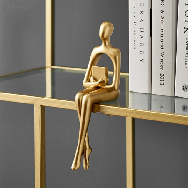 Bilboa Gold Shelf Statues
