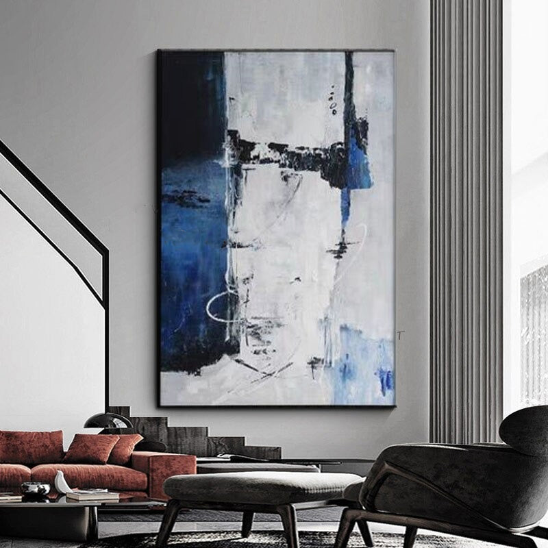 Bold in Blue Hand Painted Canvas