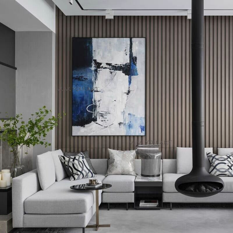 Bold in Blue Hand Painted Canvas