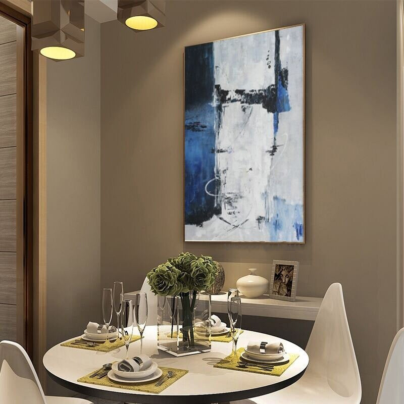 Bold in Blue Hand Painted Canvas