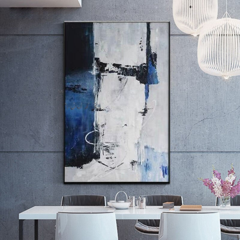 Bold in Blue Hand Painted Canvas