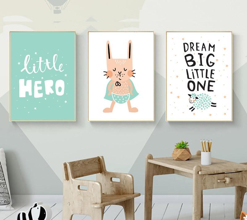 Kids Hero Boys Gifts Wall Art Canvas Decorative Pictures Poster Print Wall Art Room Kids Decor