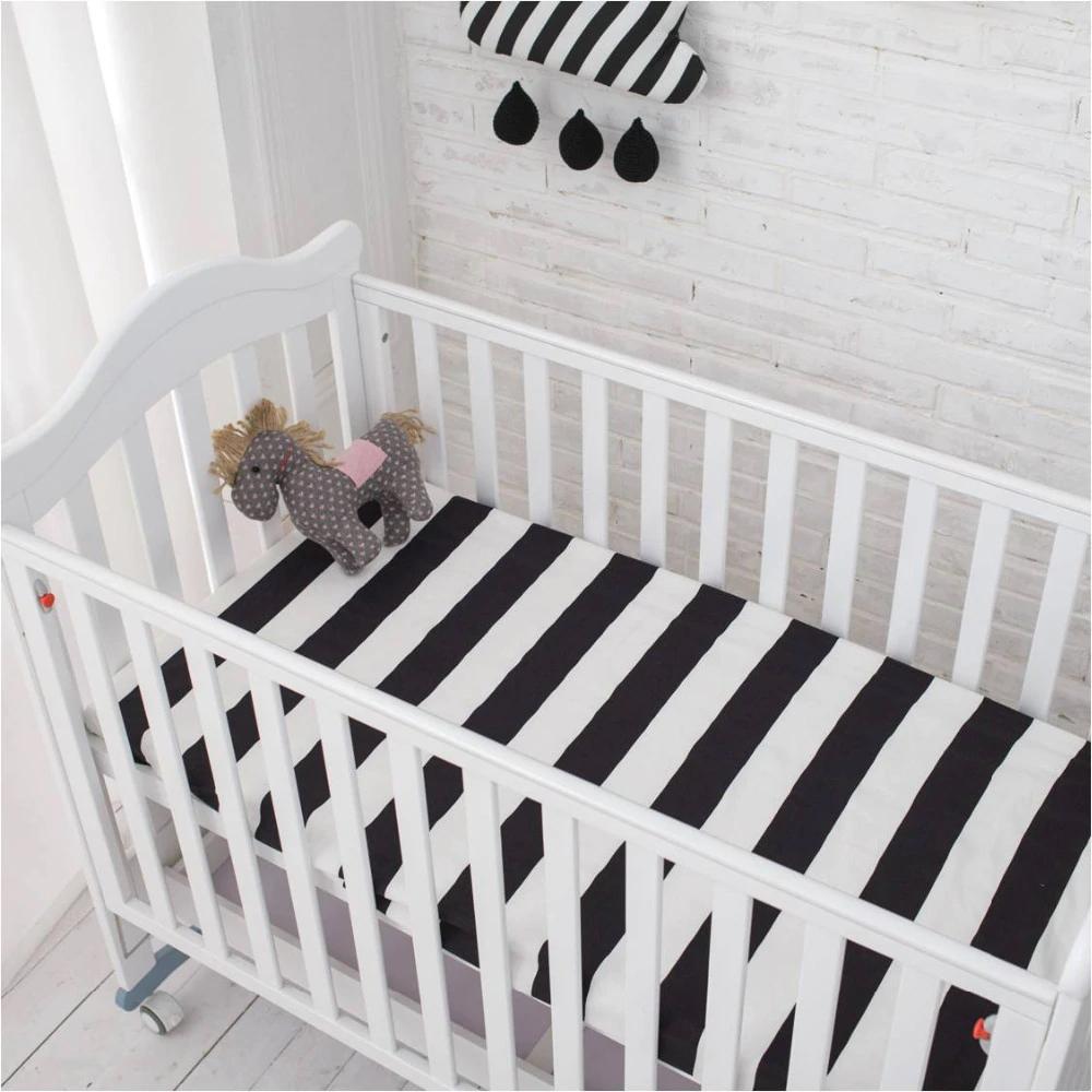 Star / Cloud / Pattern Crib Nursery Room Soft Fitted Sheet for Newborn & Baby Kids Decor