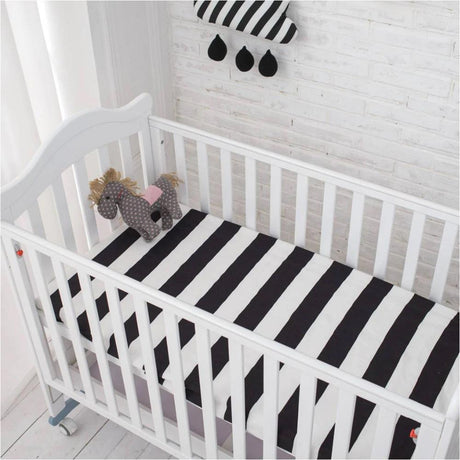 Star / Cloud / Pattern Crib Nursery Room Soft Fitted Sheet for Newborn & Baby Kids Decor