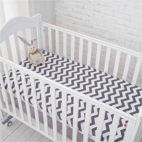 Star / Cloud / Pattern Crib Nursery Room Soft Fitted Sheet for Newborn & Baby Kids Decor
