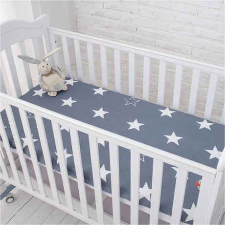 Star / Cloud / Pattern Crib Nursery Room Soft Fitted Sheet for Newborn & Baby Kids Decor
