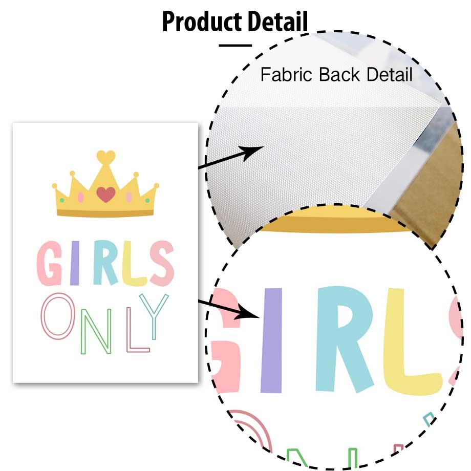 Kids Unicorn Quote Illustration Gifts Girl Wall Art Canvas Decorative Pictures Poster Print Wall Art Room Kids Decor