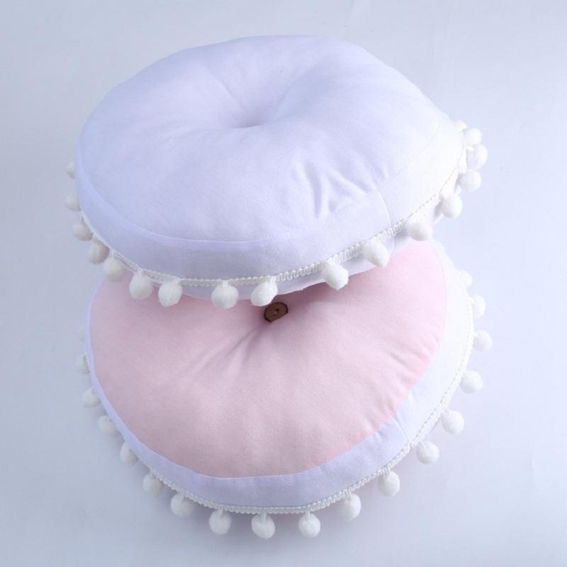 Soft Round PomPom Pillow | Cushion Nursery Kids Room Decor