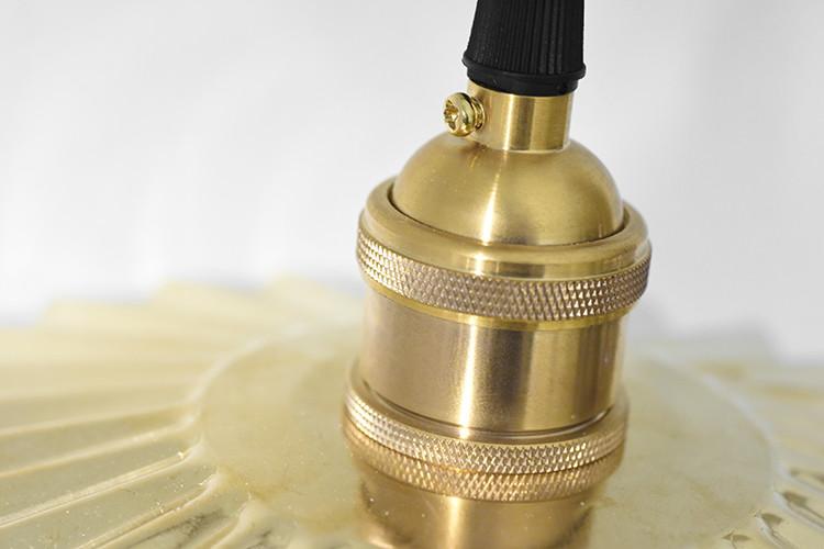 Brushed brass fluted pendant light