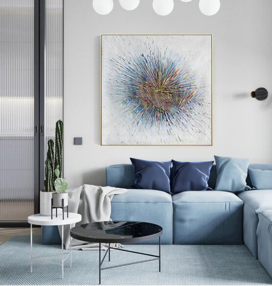 Burst Hand Painted Oil Canvas