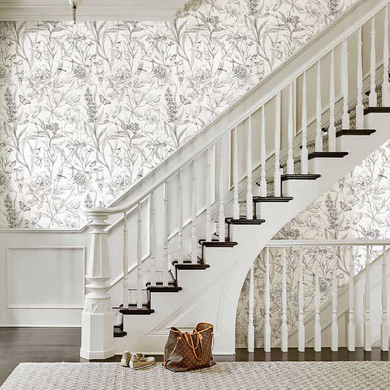 Bird Flower Waterproof Peel & Stick Wallpaper (1 roll)