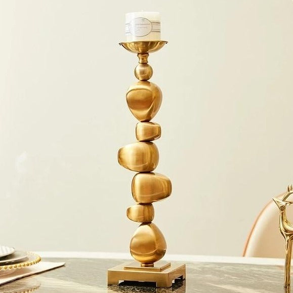 Cascading Stone Candle Holders