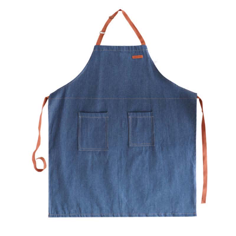 Adjustable Denim Apron with Pocket