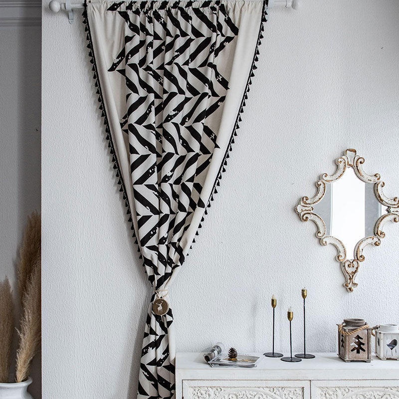 Arrow Print Light Filtering Curtain