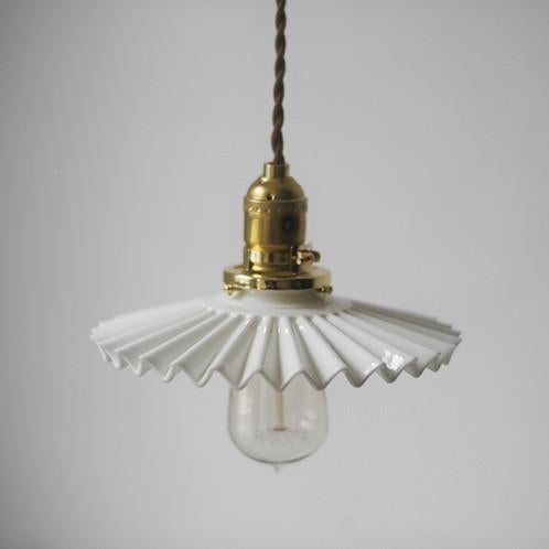 Ceramic fluted Pendant Light
