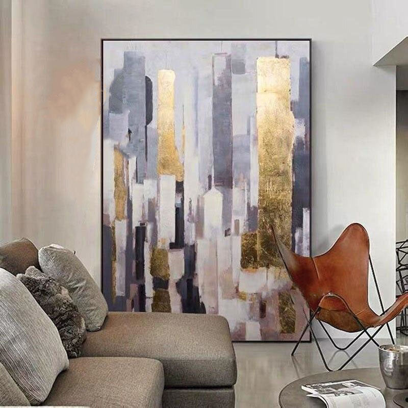 Cityscape Hand Painted Canvas