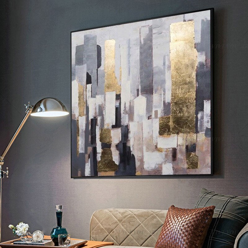 Cityscape Hand Painted Canvas