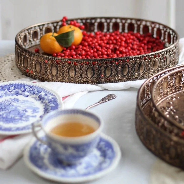 Claire Embossed Serving Tray