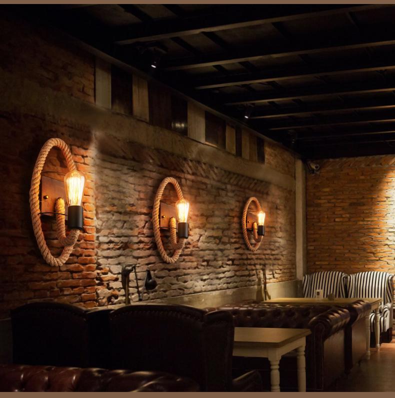 Cluv - Round Rope Wrap Wall Lamp