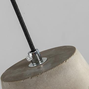 Long Pencil Concrete Cement Steel Cage Pendant Light