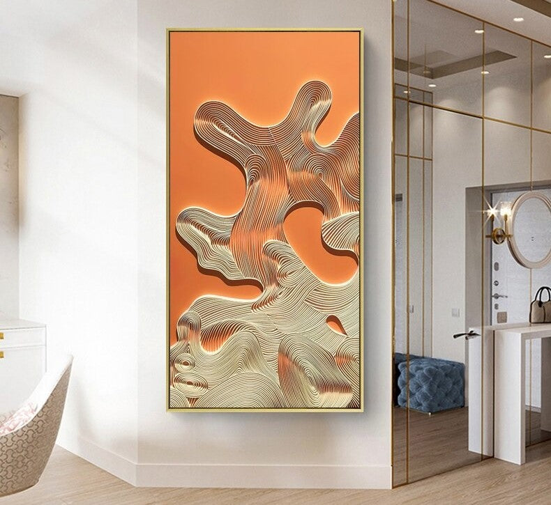 Convoluted Canvas Painting