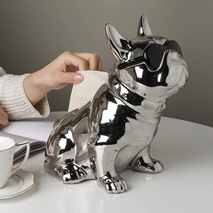 Cool Dog Ceramic Tissue Box