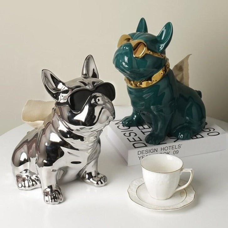 Cool Dog Ceramic Tissue Box