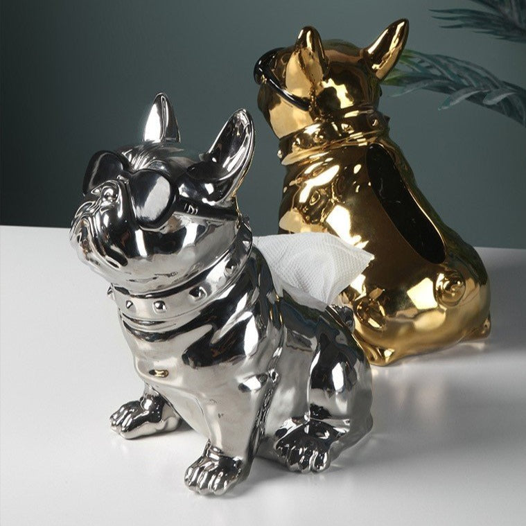 Cool Dog Ceramic Tissue Box