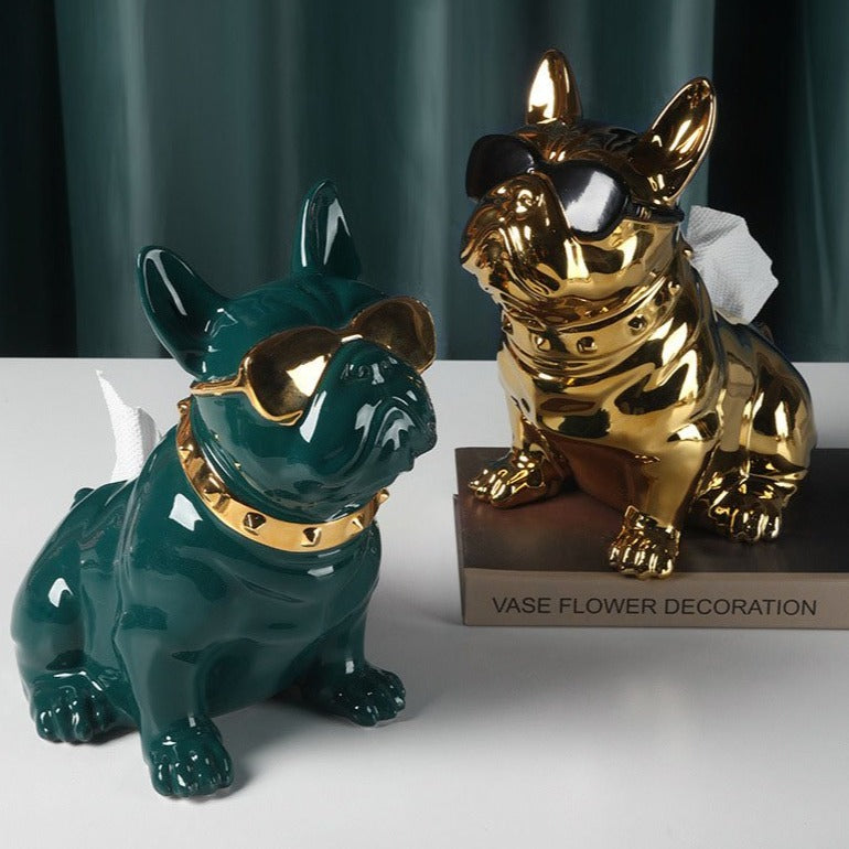 Cool Dog Ceramic Tissue Box
