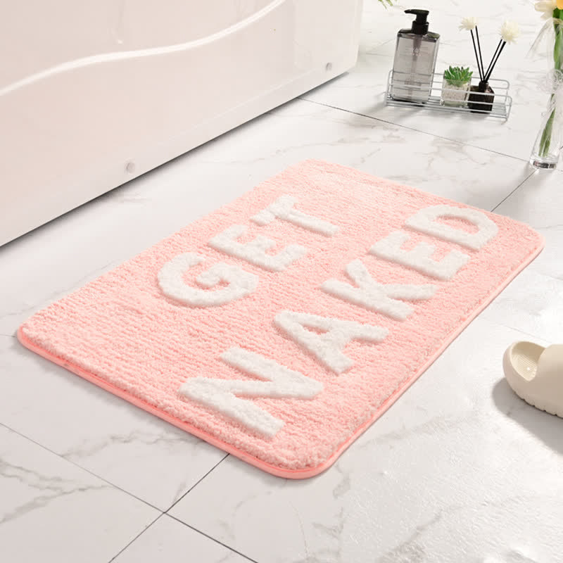 "GET NAKED" Soft Non-Slip Bathroom Rug