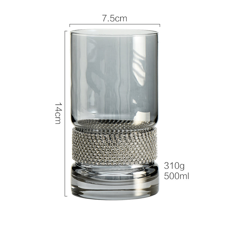 Nordic light luxury wind diamond crystal glass high-value drinking water cup whisky glass juice cup