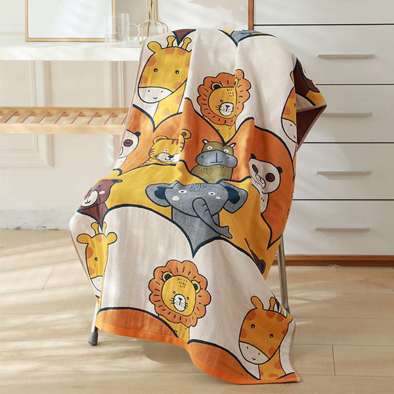 Animal Party Cotton Comfy Bath Towel