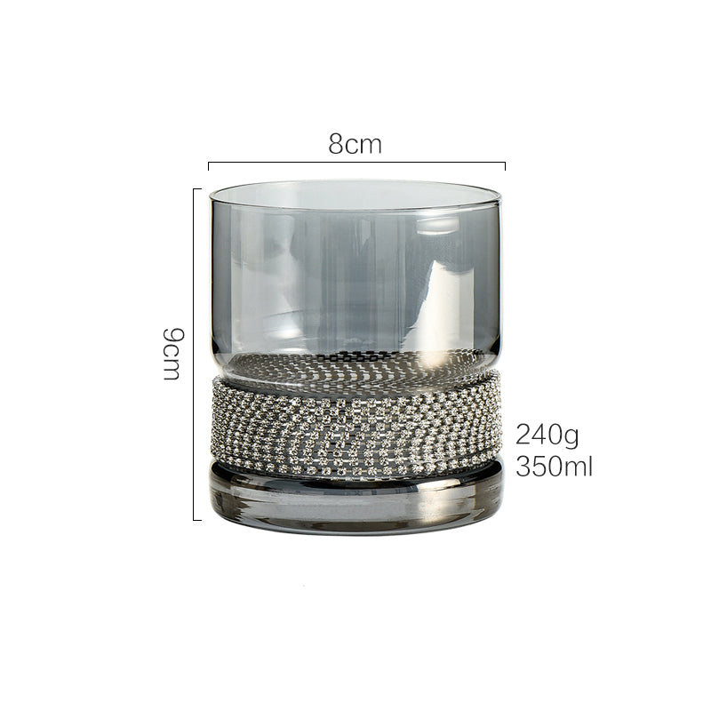 Nordic light luxury wind diamond crystal glass high-value drinking water cup whisky glass juice cup