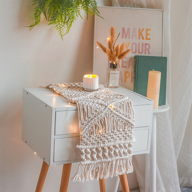 Bohemia Woven Cotton Linen Tassel Placemat Home Decor