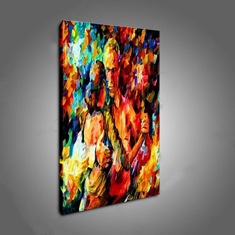 Dancing in Color Hand Painted Canvas
