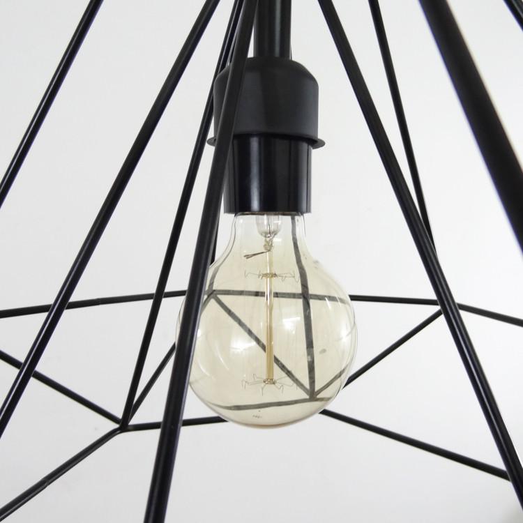 Geometric Diamond Wire Cage Pendant Light