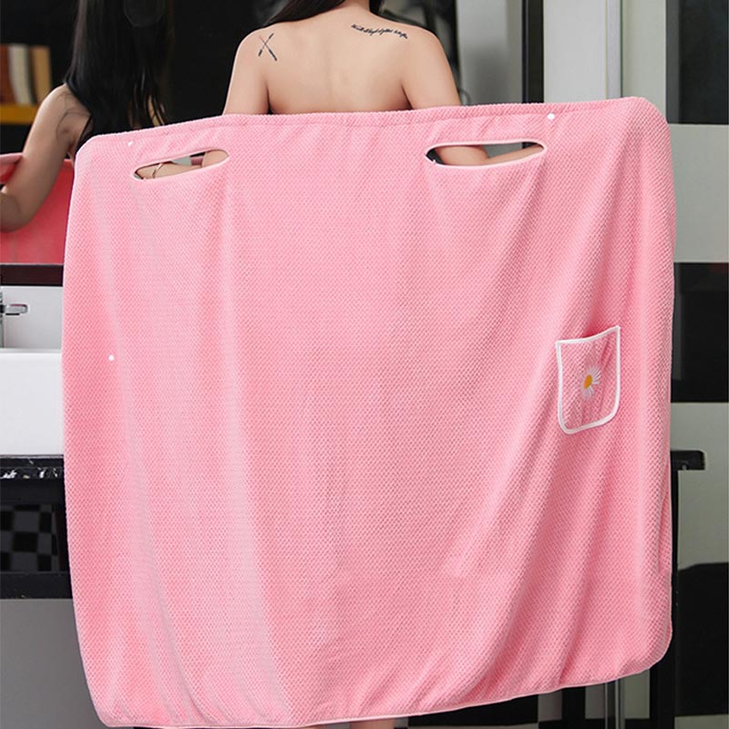 Bath Wrap Bath Cover Up with Pocket